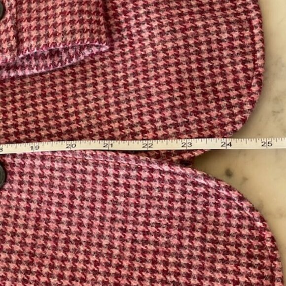 TALBOTS Classic Shetland Blazer Houndstooth Racing Horse Print Lining 10… - Picture 15 of 17